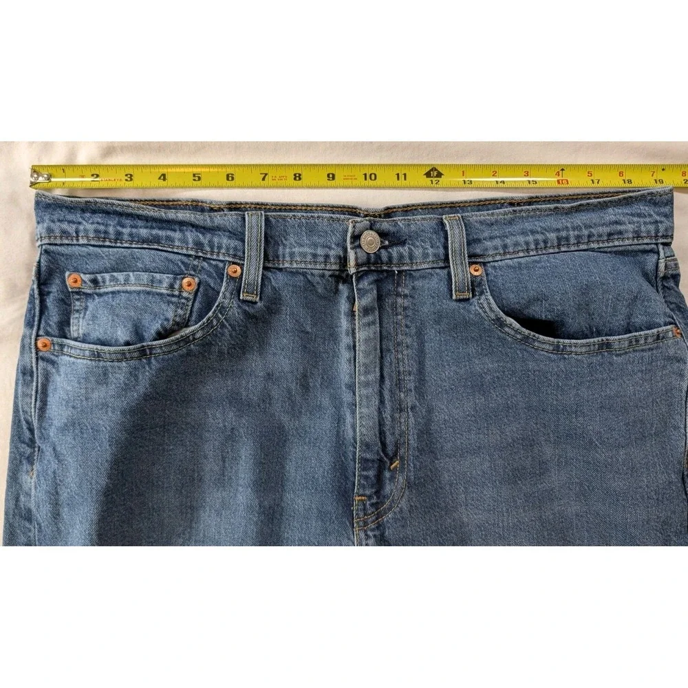 Levi's 505 Men's Regular Fit Straight Leg Jeans Blue‎ Denim Size 38x34